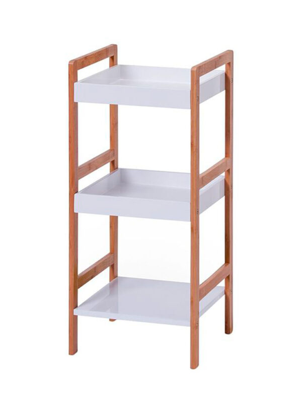 Three-Shelf Wooden Shelf with Plastic Supports